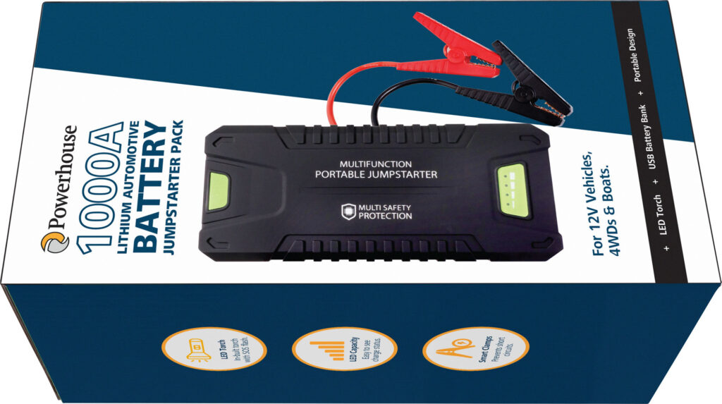 M8194A 20000mAh 1000cca Lithium Battery Jumpstarter Pack