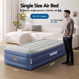 BW-BED-D-67628 Bestway Single Inflatable Air Mattress Bed w/ Built-in Pump 240Volt