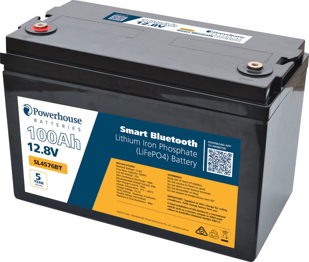 12V 100Ah Lithium LiFePO4 Battery M8/F12 SL4576BT – FREE DELIVERY
