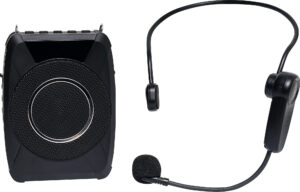 C7124 A compact portable PA system with headset, providing a way to increase the volume of your voice when addressing small crowds.