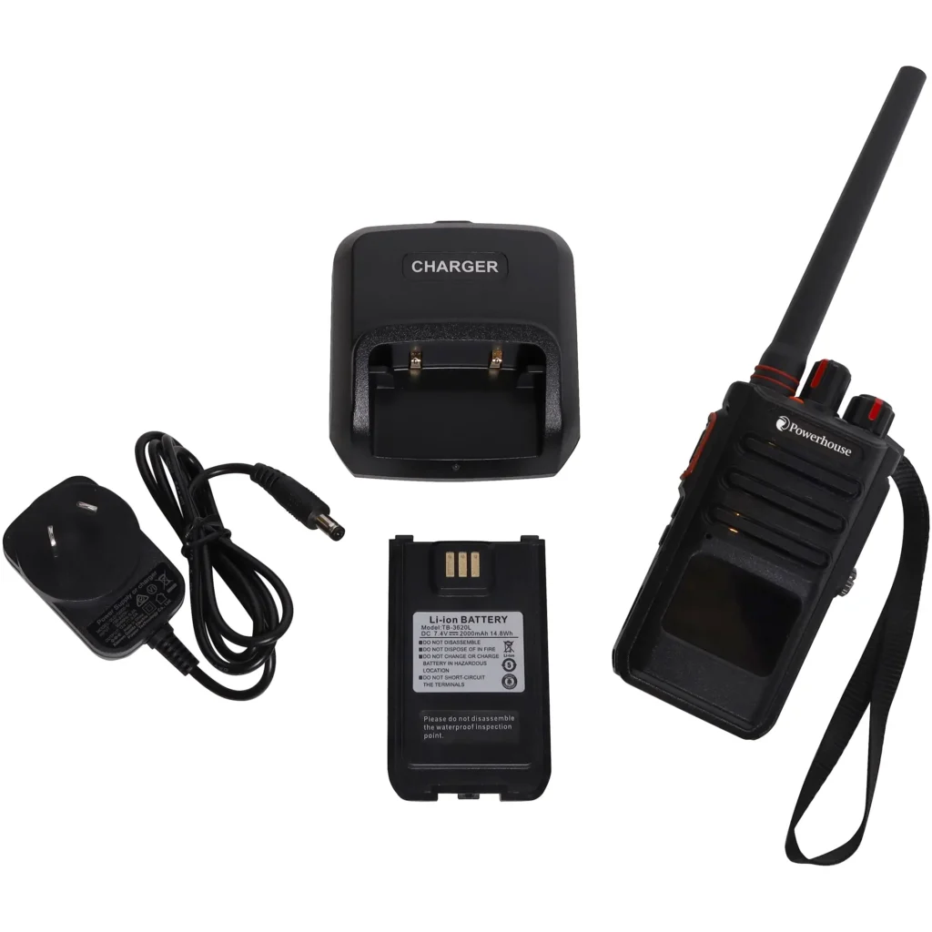 Handheld 80Ch 5W UHF CB Transceiver With Charging Dock Powerhouse X0664